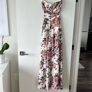 Floral jumpsuit.